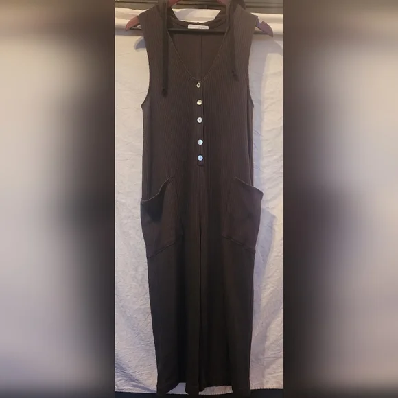 Spiritual Gangster Hooded Wide Leg Jumpsuit Size S - Picture 1 of 4